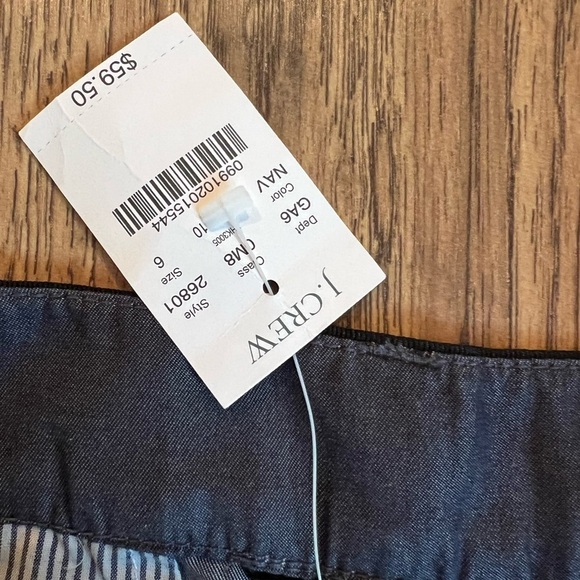 J.Crew Navy Shorts Size 6 100% Cotton Classic Summer Style NWT - Picture 3 of 4